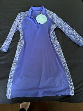 SunSoleil Blue UV Swim Cover-Up Dress